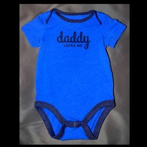 Baby "Daddy loves me" Blue Onesie Size 9m